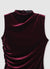 Vestito mini in ciniglia con drappeggio