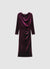 Midi-Kleid mit Drapierung aus Samt