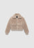 Giubbotto corto teddy con zip