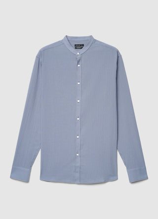 Camicia coreana a tinta unita