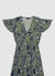 Langes Kleid mit Blattmuster