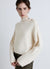 High-neck jumper with buttons on the shoulder