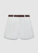 Bermuda-Shorts mit geflochtenem Gürtel - XS