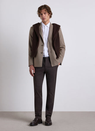 Uni-farbene Chino-Hose