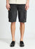 Jeans cargo corti con tasconi tinta unita
