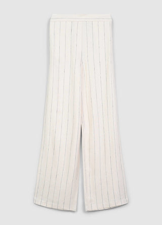 Straight pinstripe trousers