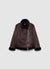 Sheepskin-effect jacket with asymmetrical zip