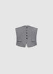 Gilet bandeau sartorial rayé avec boutons - XS