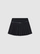 Pleated trouser skirt with belt - XS