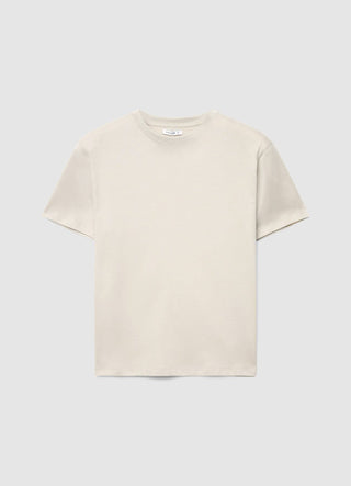 Uni-Farbener Rundhalsausschnitt T-Shirt