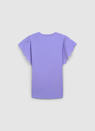T-shirt volant sangallo