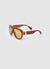 Tortoiseshell effect shield sunglasses