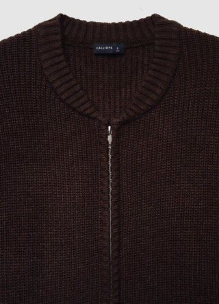 Bomber in maglia con zip