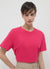 Unifarbenes T-Shirt mit Rundhalsausschnitt