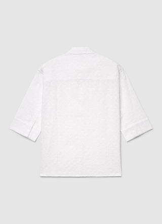 Camicia oversize in sangallo