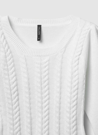 Knitted bodysuit with braids