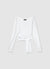Fitted top with sash belt