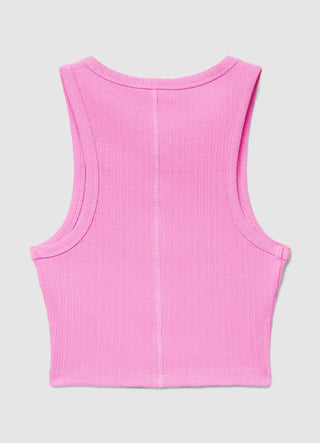 Gerippter Crop-Top im Ruderer-Stil