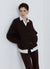 Einfarbiger Strickcardigan mit Knöpfen