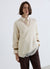 Pull doux à col en V avec dentelle à la base