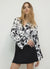 Camicia kimono simil satin fantasia