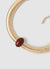 Collier ras de cou avec pierre ovale