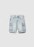 Denim cargo shorts with large pockets