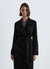 Long solid-colour coat with belt