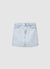 Minirock aus Denim mit Strasssteinbesatz