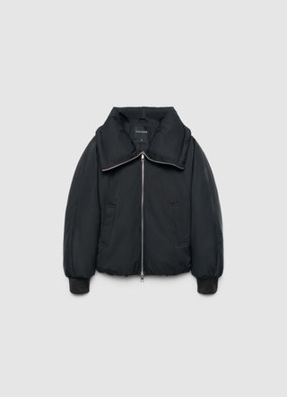 Bomber imbottito con collo a imbuto