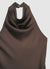 Top asymmetric draped faux satin