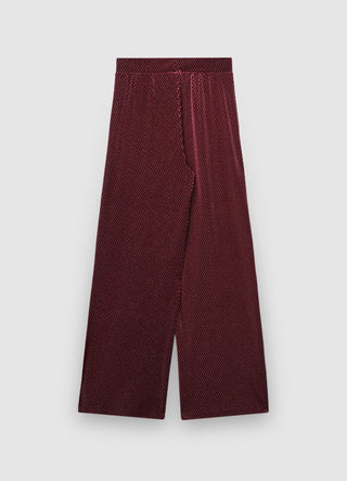 Palazzo chenille trousers with a shimmering effect