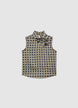High-neck sleeveless top with bow - S