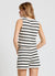 Short striped knitted top