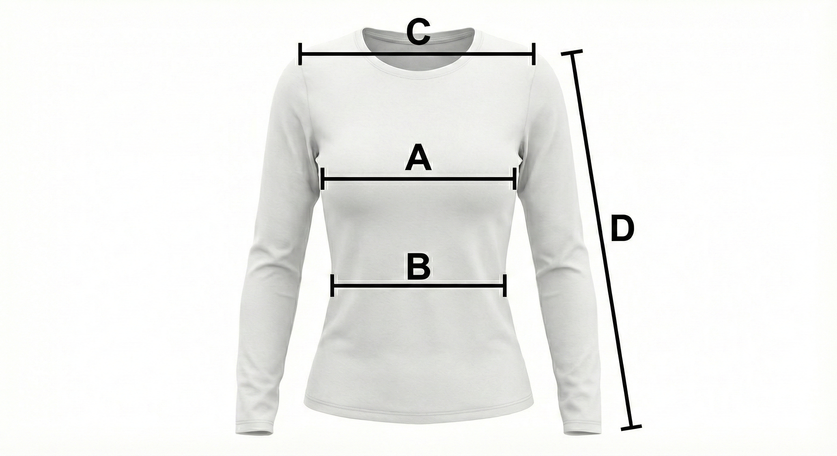 Guida punti di misura - T-Shirt ML Donna