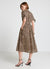 Vestito chemisier animalier con cintura