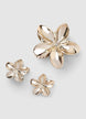 Pack of 3 flower hair clips with a laminated effect - TU