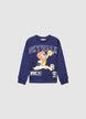 Oversized T-shirt with lion print and lettering - 6-7