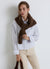 Striped cropped shirt with chest pocket