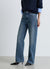 High-waisted wide-leg jeans