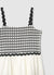 Two-tone dress with wavy straps