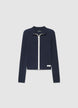 Ribbed cardigan with zip - XS