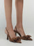 Décolleté slingback fiocco animalier