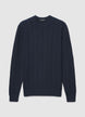 Maglia a trecce con girocollo - S