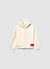 Felpa over con cappuccio e zip con stampa outdoor
