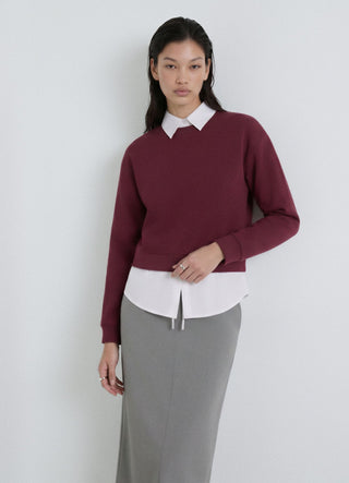 Sweat-shirt avec col de chemise