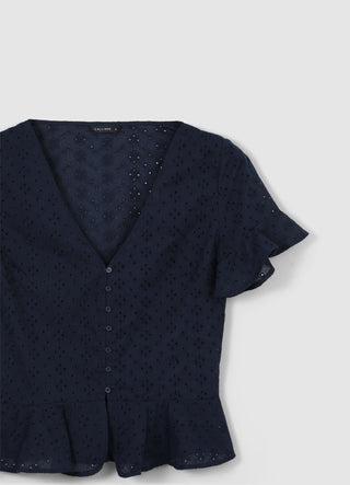 Camicia rouches sangallo