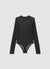 Long-sleeve lace bodysuit
