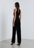 Robe longue en velours côtelé avec col noué