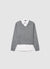 Pull avec insert en chemise et col en V